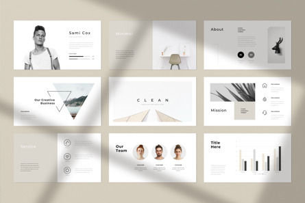 Minimal Business Powerpoint Template, PowerPoint Template, 12155, Business — PoweredTemplate.com