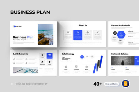 Business Plan Google Slides Presentation Template, Tema di Presentazioni Google, 12166, Lavoro — PoweredTemplate.com