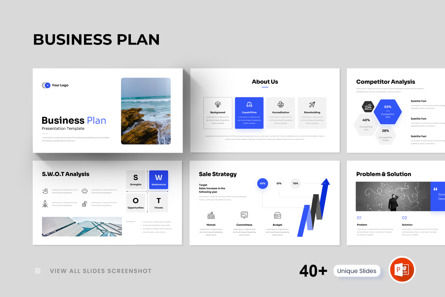 Business Plan PowerPoint Template, Modelo do PowerPoint, 12173, Negócios — PoweredTemplate.com