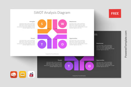 Free Animated SWOT Analysis - Flat Design Folded Corners with Titles Presentation Slide, Gratis Tema de Google Slides, 12174, Animado — PoweredTemplate.com