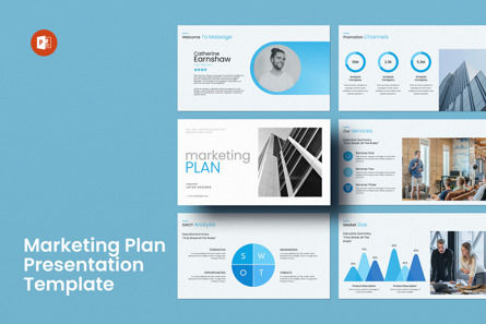 Marketing Plan PowerPoint Template, Modele PowerPoint, 12178, Business — PoweredTemplate.com