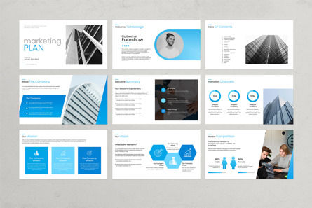 Marketing Plan PowerPoint Template, Diapositiva 4, 12178, Negocios — PoweredTemplate.com