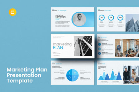 Marketing Plan Google Slides Template, Google Slides Theme, 12183, Business — PoweredTemplate.com
