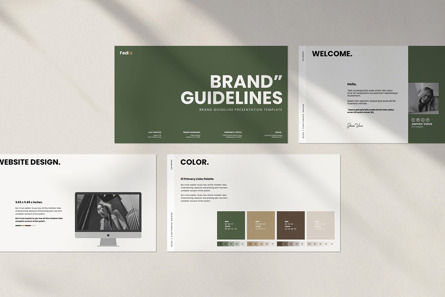 Brand Guideline PowerPoint Template, Diapositive 3, 12184, Business — PoweredTemplate.com