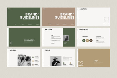 Brand Guideline PowerPoint Template, スライド 5, 12184, ビジネス — PoweredTemplate.com
