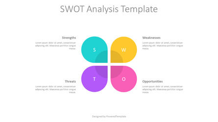 Free Animated SWOT Analysis -Flat Design Petal-Shaped Infographics Presentation Slide, Folie 2, 12186, Animiert — PoweredTemplate.com
