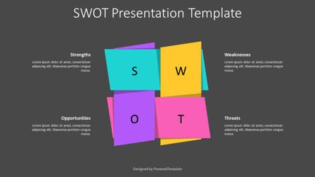 Free Animated SWOT Analysis - Flat Design Intertwined Parallelograms Infographics Slide, Deslizar 3, 12187, Animado — PoweredTemplate.com