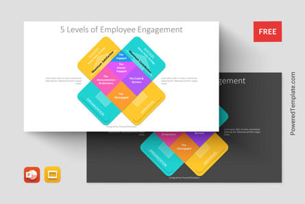 The X Model of Employee Engagement Free Presentation Template, Grátis Tema do Google Slides, 12188, Modelos de Negócio — PoweredTemplate.com