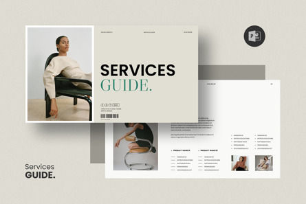 Services Guide PowerPoint Template, PowerPointテンプレート, 12193, ビジネス — PoweredTemplate.com