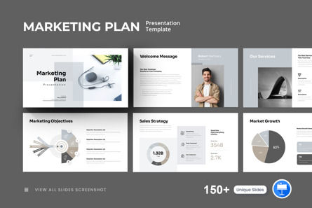 Marketing Plan Keynote Template, Keynote-sjabloon, 12201, Bedrijf — PoweredTemplate.com