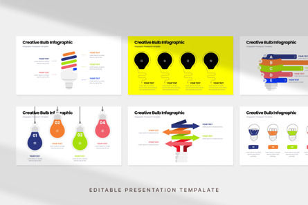 Creative Bulb Infographic - PowerPoint Template, Slide 2, 12203, Lavoro — PoweredTemplate.com