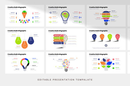 Creative Bulb Infographic - PowerPoint Template, 幻灯片 3, 12203, 商业 — PoweredTemplate.com