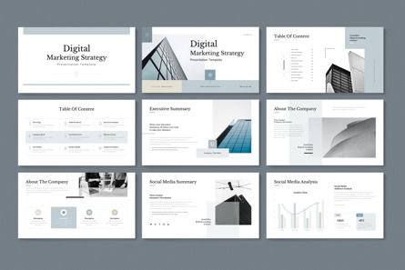 Digital Marketing Strategy Google Slides Template, Deslizar 3, 12204, Negócios — PoweredTemplate.com