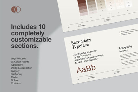 The Minimalist Brand Guidelines PowerPoint Template, Diapositiva 3, 12213, Negocios — PoweredTemplate.com