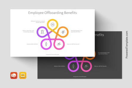 Employee Offboarding Benefits - Pentagonal Infographic Approach, Tema Google Slides, 12215, Model Bisnis — PoweredTemplate.com