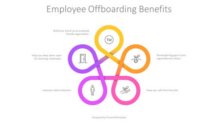 Employee Offboarding Benefits - Pentagonal Infographic Approach, Dia 2, 12215, Businessmodellen — PoweredTemplate.com