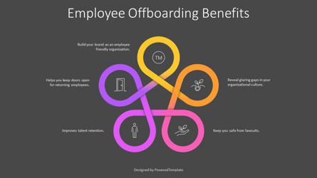 Employee Offboarding Benefits - Pentagonal Infographic Approach, Dia 3, 12215, Businessmodellen — PoweredTemplate.com