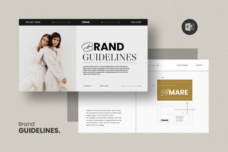 Brand Guideline PowerPoint Template, Modello PowerPoint, 12216, Lavoro — PoweredTemplate.com