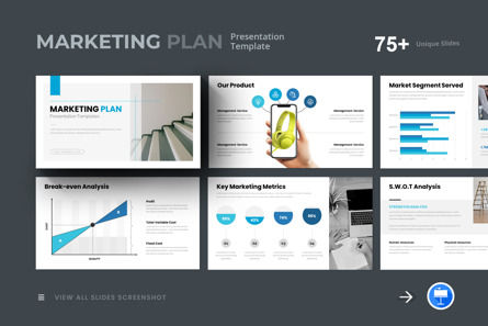 Marketing Plan Presentation Template, 苹果主题演讲模板, 12219, 商业 — PoweredTemplate.com