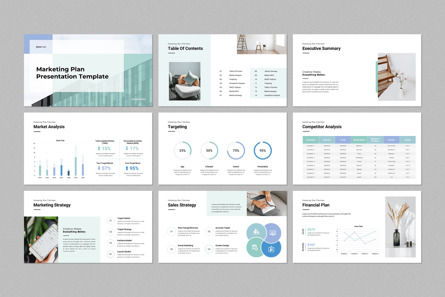 Marketing Plan PowerPoint Template, スライド 2, 12231, ビジネス — PoweredTemplate.com