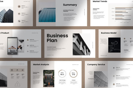 Business Plan Presentation Template, Plantilla de PowerPoint, 12232, Negocios — PoweredTemplate.com