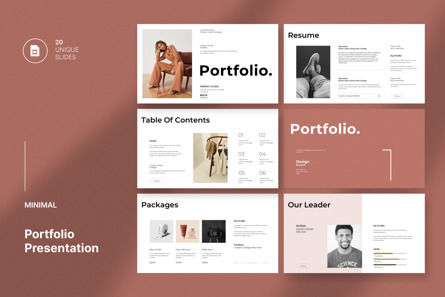 Portfolio Presentation Template, Googleスライドのテーマ, 12235, ビジネス — PoweredTemplate.com