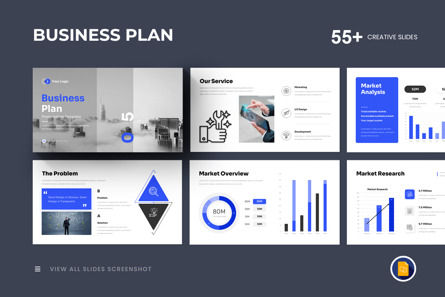 Business Plan Google Slides Template, Theme Google Slides, 12243, Business — PoweredTemplate.com