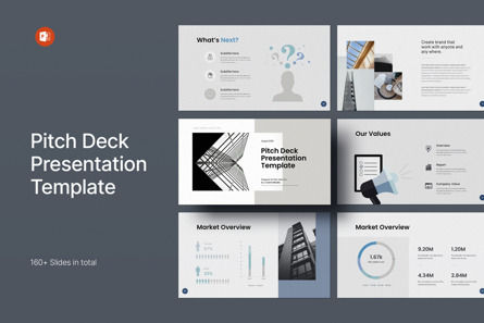 Business Pitch Deck PowerPoint Template, PowerPoint模板, 12252, 商业 — PoweredTemplate.com