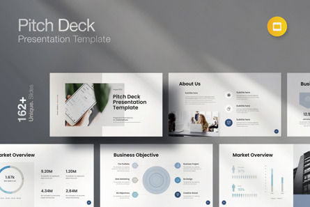 Business Pitch Deck Google Slides Template, Google Presentaties-thema, 12254, Bedrijf — PoweredTemplate.com