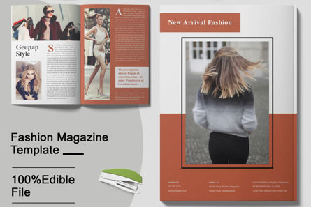 Clean Fashion Magazine Design Layout Graphic by MightyDesign