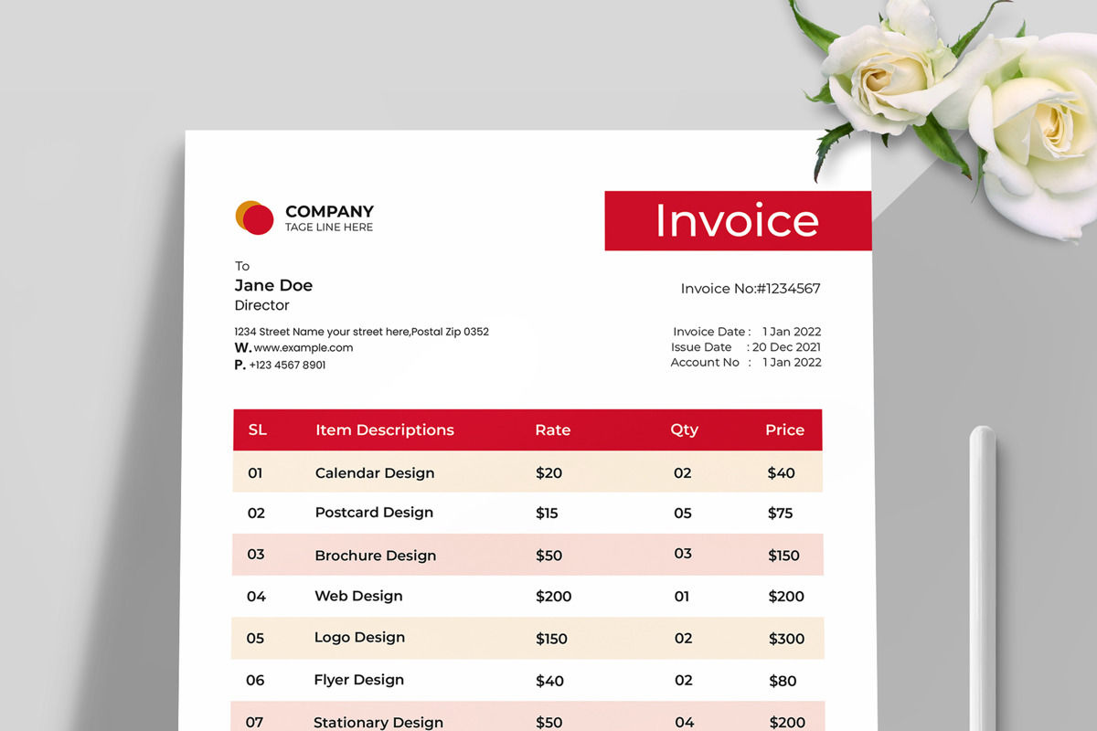 New Invoice Design Layout 2024 Stationery MightyDesign 116752   Sp Slide H 3 