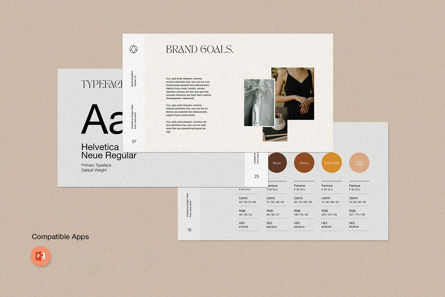 Brand Guidelines PowerPoint Template, Modello PowerPoint, 12257, Lavoro — PoweredTemplate.com
