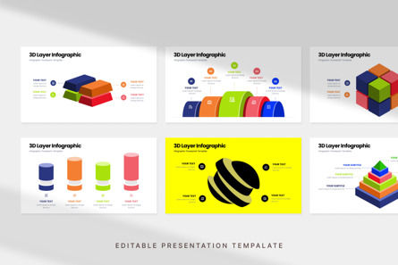 3D Layer Infographic- PowerPoint Template, Diapositiva 2, 12263, Negocios — PoweredTemplate.com