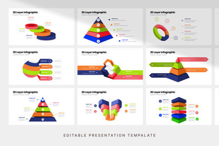 3D Layer Infographic- PowerPoint Template, 幻灯片 3, 12263, 商业 — PoweredTemplate.com