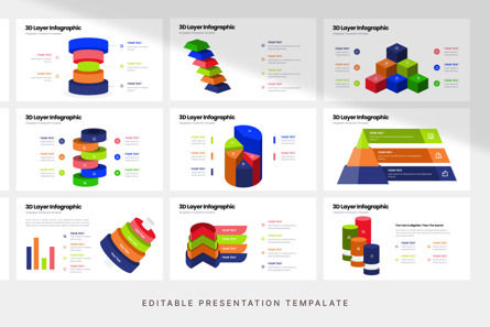 3D Layer Infographic- PowerPoint Template, 幻灯片 4, 12263, 商业 — PoweredTemplate.com