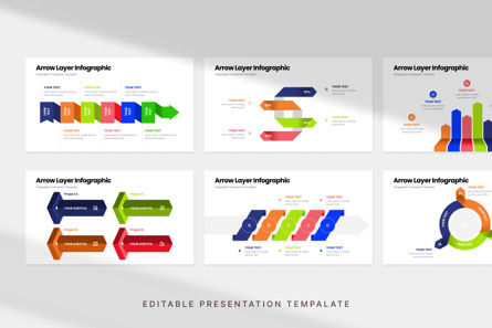 Arrow Layer Infographic - PowerPoint Template, Diapositiva 2, 12265, Negocios — PoweredTemplate.com