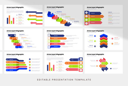 Arrow Layer Infographic - PowerPoint Template, Diapositiva 4, 12265, Negocios — PoweredTemplate.com