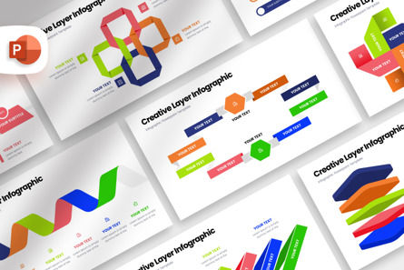 Creative Layer Infographic - PowerPoint Template, 파워 포인트 템플릿, 12267, 비즈니스 — PoweredTemplate.com