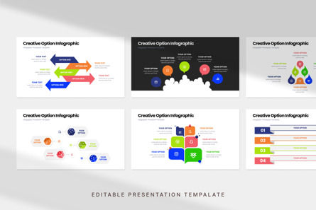 Creative Option Infographic - PowerPoint Template, スライド 2, 12268, ビジネス — PoweredTemplate.com