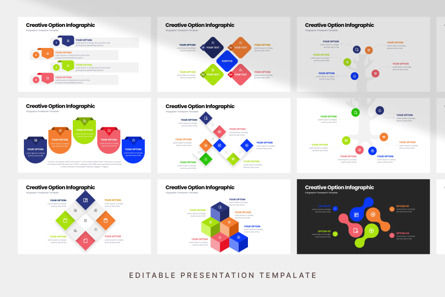 Creative Option Infographic - PowerPoint Template, 幻灯片 3, 12268, 商业 — PoweredTemplate.com