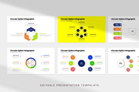 Circular Option Infographic - PowerPoint Template, スライド 2, 12269, ビジネス — PoweredTemplate.com