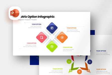 Matrix Option Infographic - PowerPoint Template, 파워 포인트 템플릿, 12270, 비즈니스 — PoweredTemplate.com