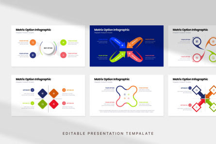 Matrix Option Infographic - PowerPoint Template, Deslizar 2, 12270, Negócios — PoweredTemplate.com