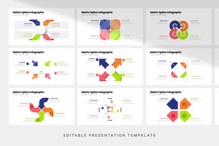 Matrix Option Infographic - PowerPoint Template, スライド 3, 12270, ビジネス — PoweredTemplate.com