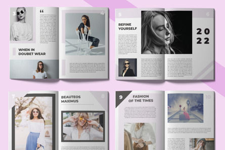 Fashion Magazine Template Layout Design | Brochure | MightyDesign ...