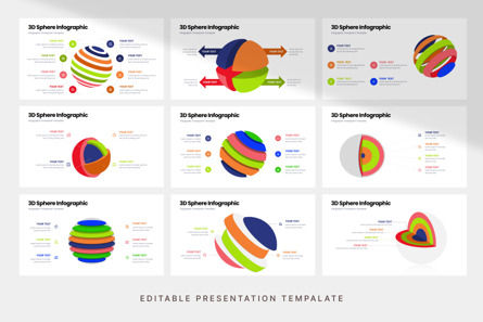 3D Sphere Infographic - PowerPoint Template, Deslizar 3, 12271, Negócios — PoweredTemplate.com