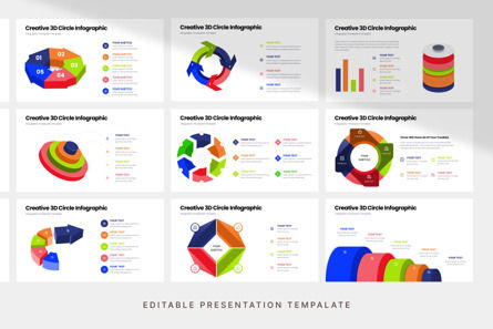 Creative 3D Circle Infographic - PowerPoint Template, Slide 4, 12273, Lavoro — PoweredTemplate.com