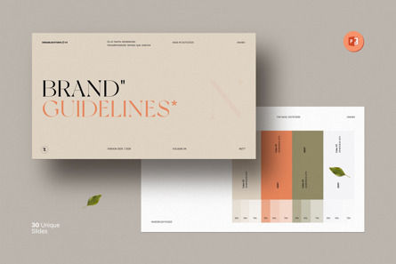 Brand Guidelines Presentation, PowerPoint Template, 12274, Business Concepts — PoweredTemplate.com