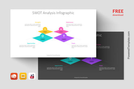 Free SWOT Analysis Perspective View Template, Gratis Tema Google Slides, 12281, Model Bisnis — PoweredTemplate.com
