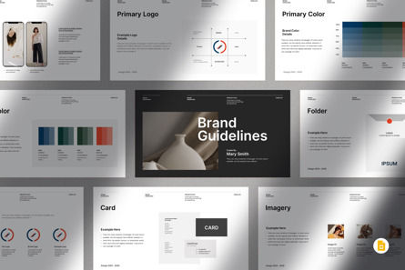 Brand Guideline Presentation Template, Theme Google Slides, 12283, Business — PoweredTemplate.com